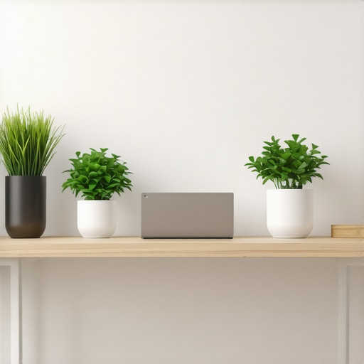 Office environment with sustainable cleaning equipment and design features