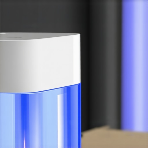 UV-C light device disinfecting a surface in a home