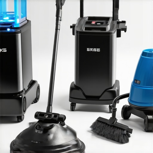 Advanced Cleaning Technologies for Trusted Sanitation Professional cleaning tools with UV sterilizer, sprayer, and steam cleaner in use