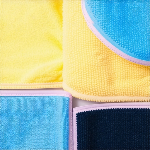 Microfiber cloths and cleaning tools used for professional cleaning