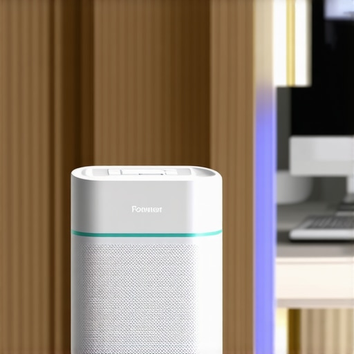 Advanced UV sterilization technology for thorough sanitizing UV sterilizer disinfecting a modern home or office space