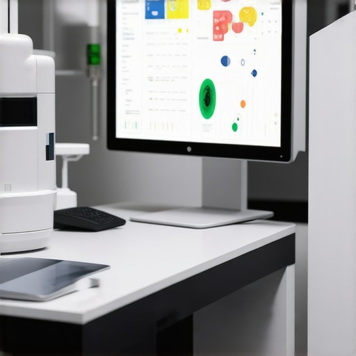 High-tech microbial mapping device analyzing contamination hotspots in a clean space
