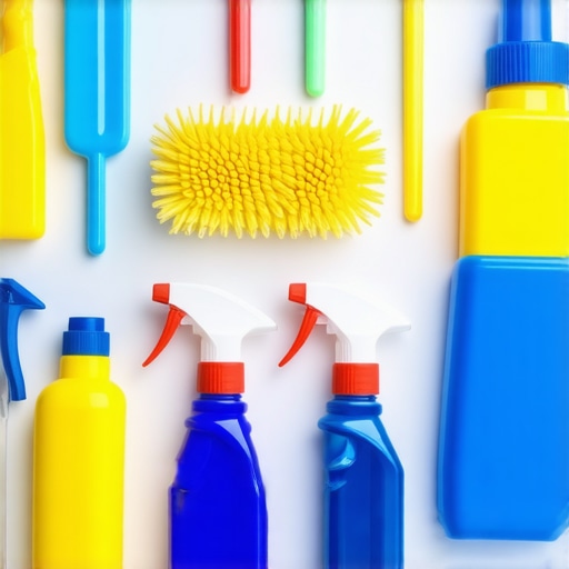 Professional Cleaning Supplies for Deep Sanitization Cleaning supplies laid out for deep sanitizing of a home