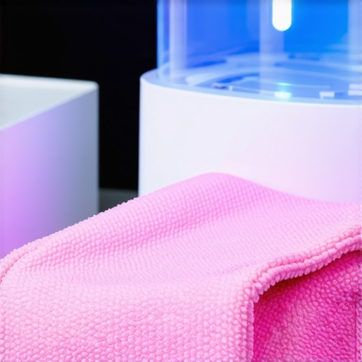 Microfiber cloths and UV-C sterilizer used for office sanitation