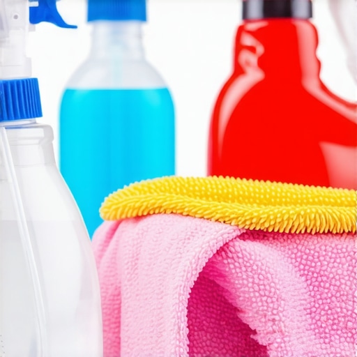 Expert cleaning tools and supplies used to disinfect office surfaces for trust and safety.