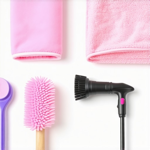 Various professional cleaning tools arranged on a surface, showcasing their versatility and quality